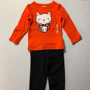 Girl's Orange/Black Outfit